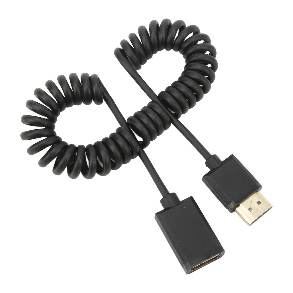 HD Multimedia Interface Male to Female Coil Cable 2K 4K 60HZ 1.8M Spring Wire HD TV Computer Notebook Display Projector
