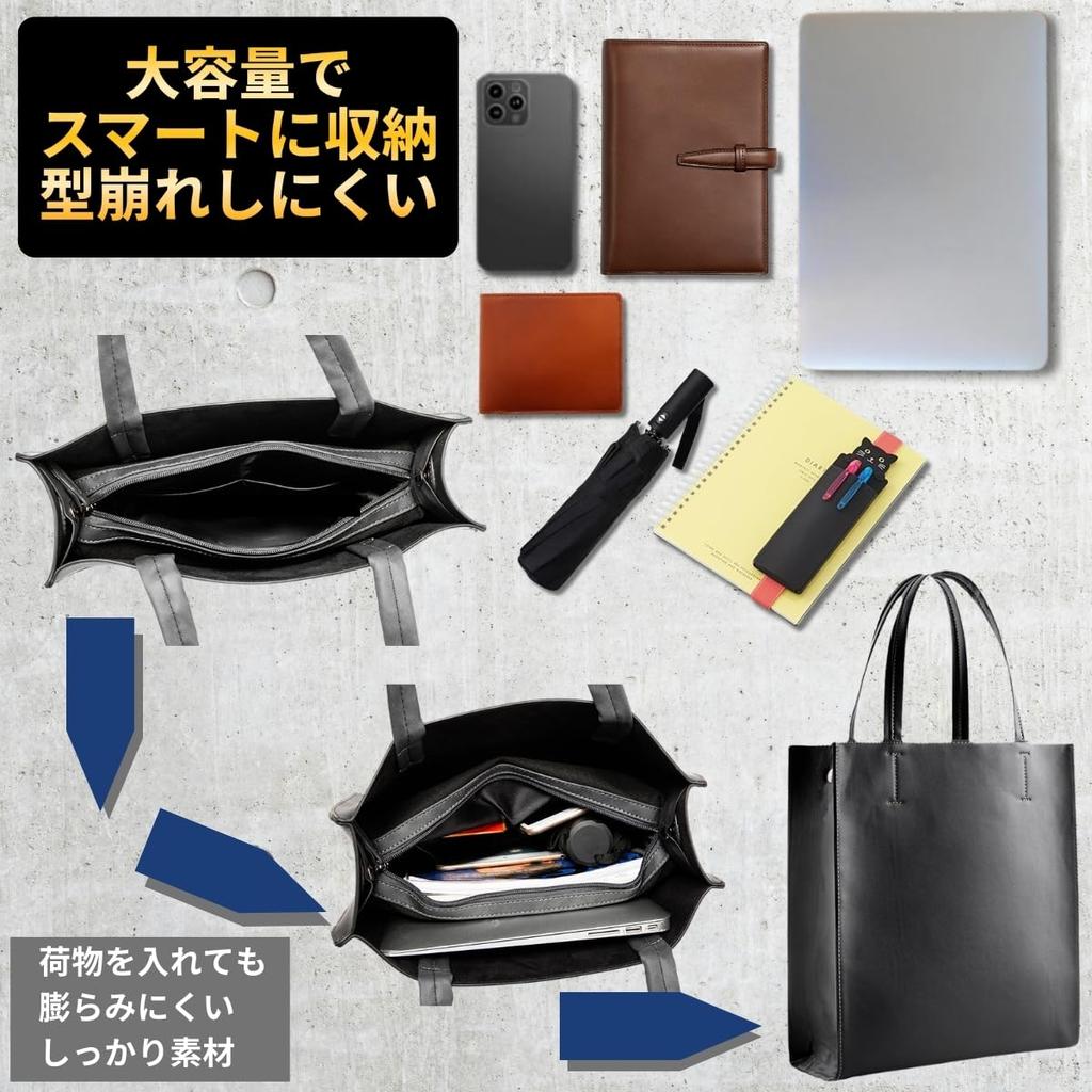 Borsa a Tote Verticale Adatta per l'Uso Quotidiano e d'Affari in Pelle PU e Borsa a Spalla per Laptop Nera [STYLIVA], Materiale di Alta Qualità, Smart,