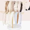 T-shaped Earrings Ring Necklace Watch Jewelry Shelf Women Hair Hoop Stand With Wooden Base Counter Pendant Organizer