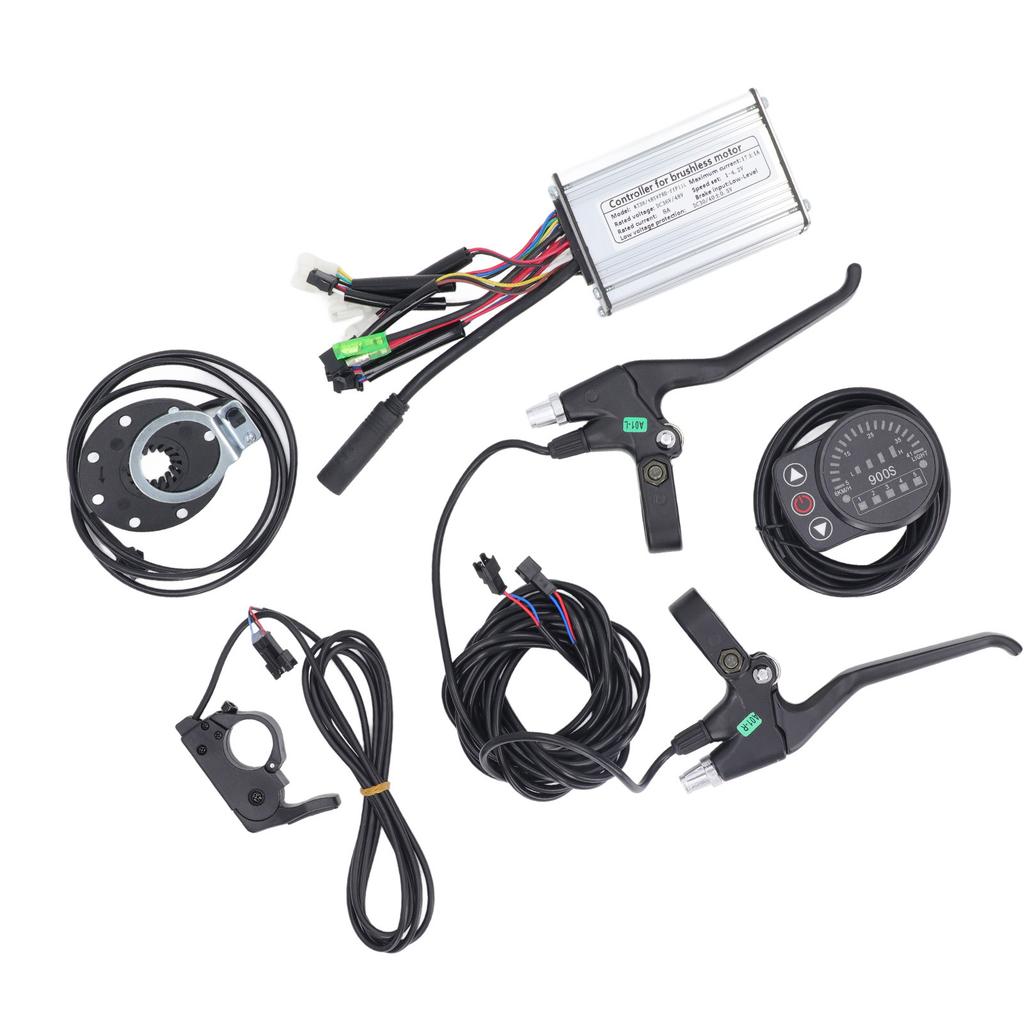 Electric Bike Lithium Modification Kit 17A Sinewave Controller LED900S Display with 109R Thumb Throttle 8C Brake Lever