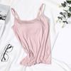 Adjustable Straps Sleeveless Solid Color Bra Vest Women Padded Sling Casual Bra Tank Top
