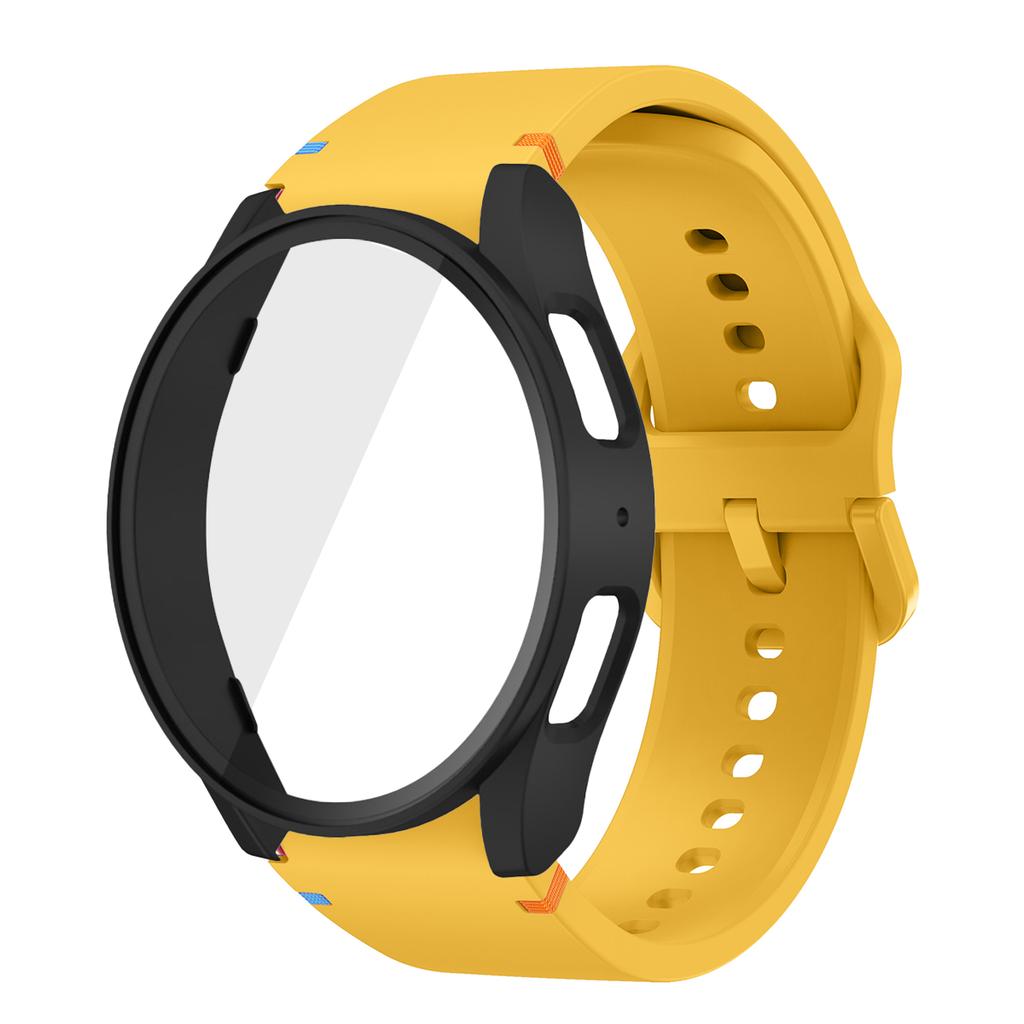 Silikonarmband für Samsung Watch 7 6 5 4 40mm 44mm 5Pro 45mm Armband Mit Hülle Displayschutz Bumper Abdeckung für Handgelenkschmuck