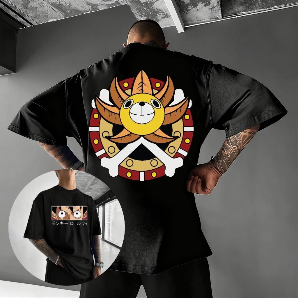 Oversized Casual Graphic Tee One Piece Luffy Anime T Shirt Men Women 2026 Summer Short Sleeve Top Streetwear Cosplay Y2k Clothes