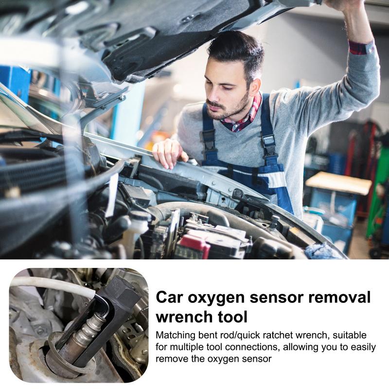 Sauerstoffsensor Steckschlüssel Stahl Universal 22mm O2 Sensor Nuss Rutschfest Automobil Sauerstoffsensor Distanzstück Für Drahtdurchführung