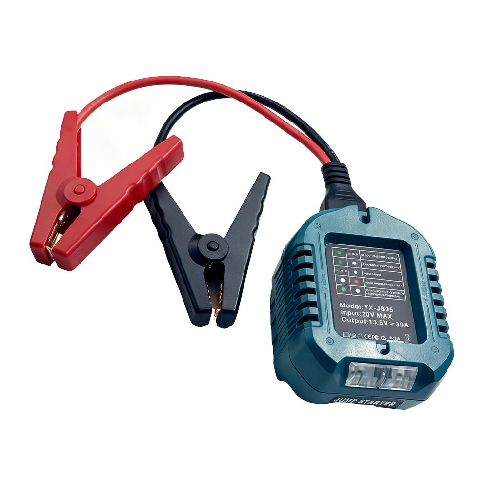 Car Jump Starters Adapter for Makita 18V Lithium Battery Booster Car Cable Emergency Power With Clip Auto Accessories