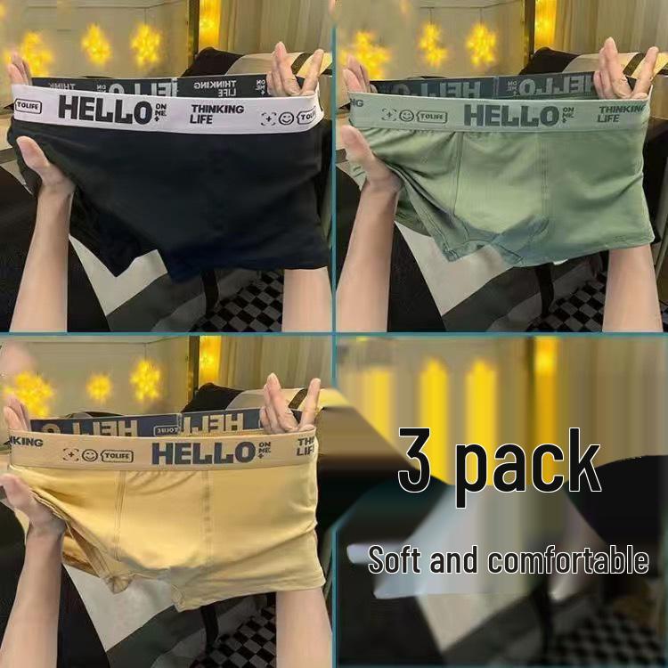 Trendy Men's Solid Color Boxer Briefs: Sexy, Breathable, Plus Size Sports Underwear