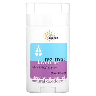 Natural Deodorant, Tea Tree, Lavender, 2.45 Oz (70 G)