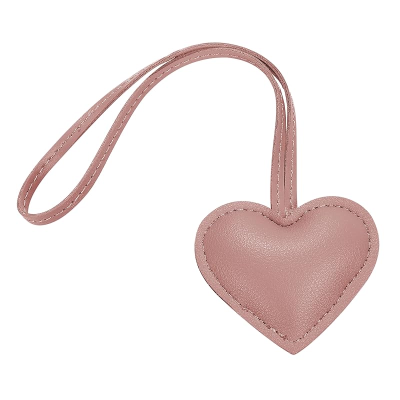

[tonecraft] heart bag charm simple orthodox Popularity Fashionable cute microfiber leather Puni Puni (pink)