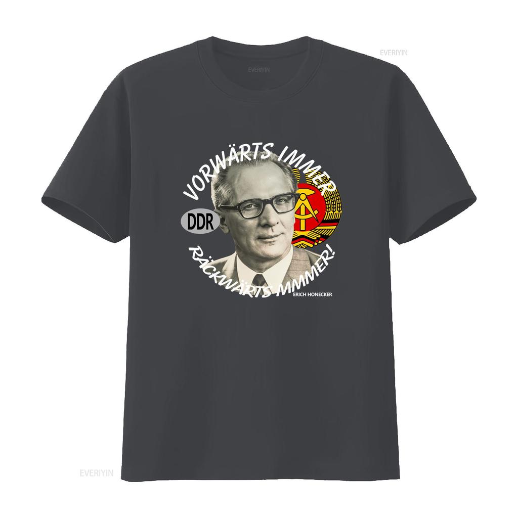 Erich Honecker RDA DDR Vorwärts Siempre Atrás Siempre SED Camiseta 35676 vintage Lavada Estirada streetwear Versátil Elegante