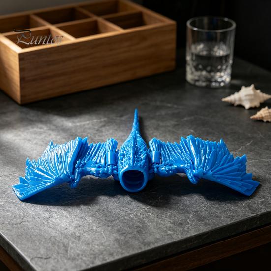 Dynamic Posture Sea Creature 3D Printed Eater Toy, Flexible Movable Joints Realistic Unique Desk Decoration Deep Monster, Stress Relief Toys