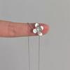silver  art irregular brushed flower pendant necklace for women exquisite and High quality collar chain party