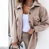 Fashion Women Office Lapel Jacket Long Sleeve Top Coat Casual Business Shirt Jackets Autumn Winter