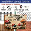 2D Flat 1pc Retro Mushroom Humor Vintage Aluminum Sign "If Mushrooms Can Grow Through Shit You Can Too" – Funny Gift for Plant Lovers Home Office