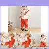 Adorable Orange Floral Embroidered Girls Two Piece Set For Spring And Autumn Wear