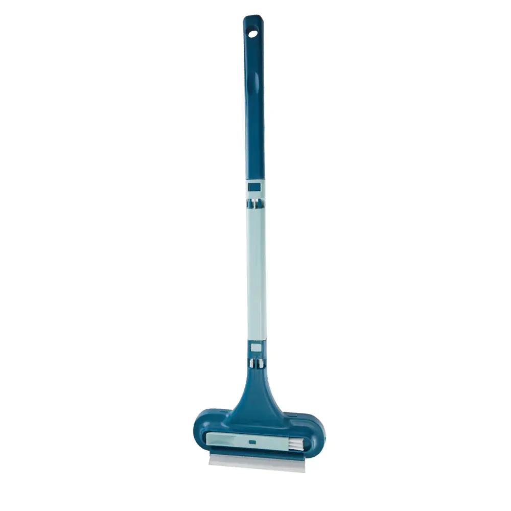 2 in 1 Window Mesh Screen Brush Window Cleaner Magic Broom Wiper Telescopic Long Handle Window Mop Squeegee Wiper Cleaning Tool