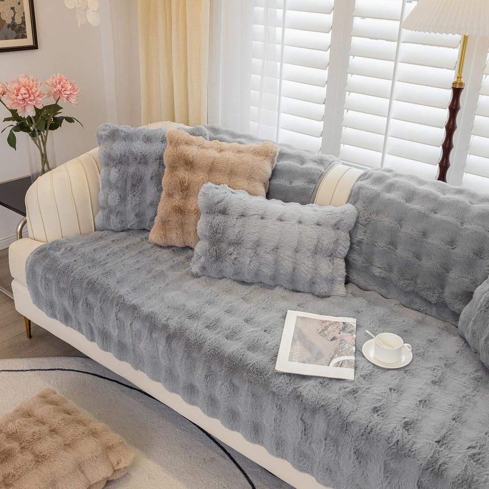 Non-Slip Sofa Cover, Sofa Seat Cushion Cover, Plush Sofa Throw, Couch For 1-4 Seater