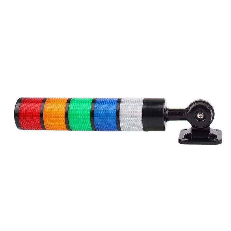 A34R CNC Machine AC220V Layer Led Signal Tower 5 Levels Stack Lights Steady Flashing Industrial Warning Light Buzzer