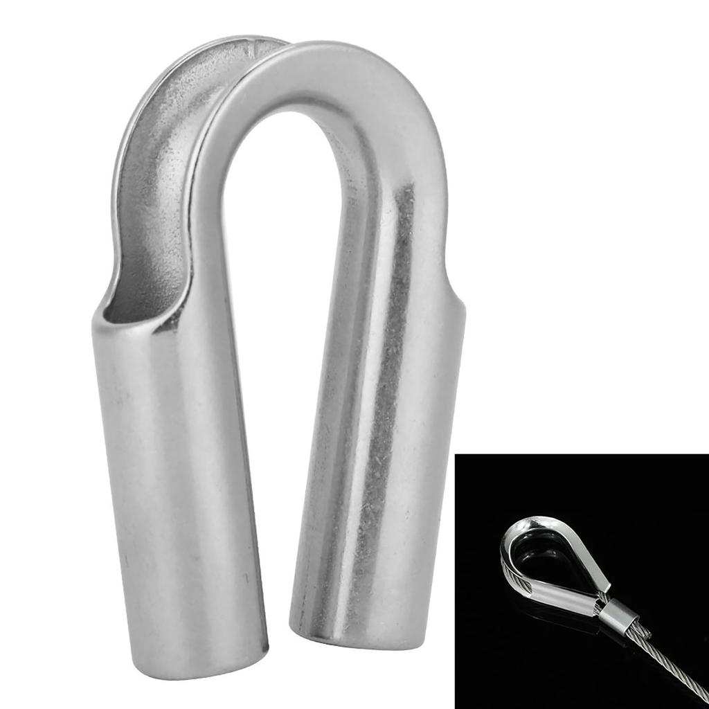 304 Stainless Steel Tube Thimble For Winch Rope Boating Accessories(6mm 2pcs)