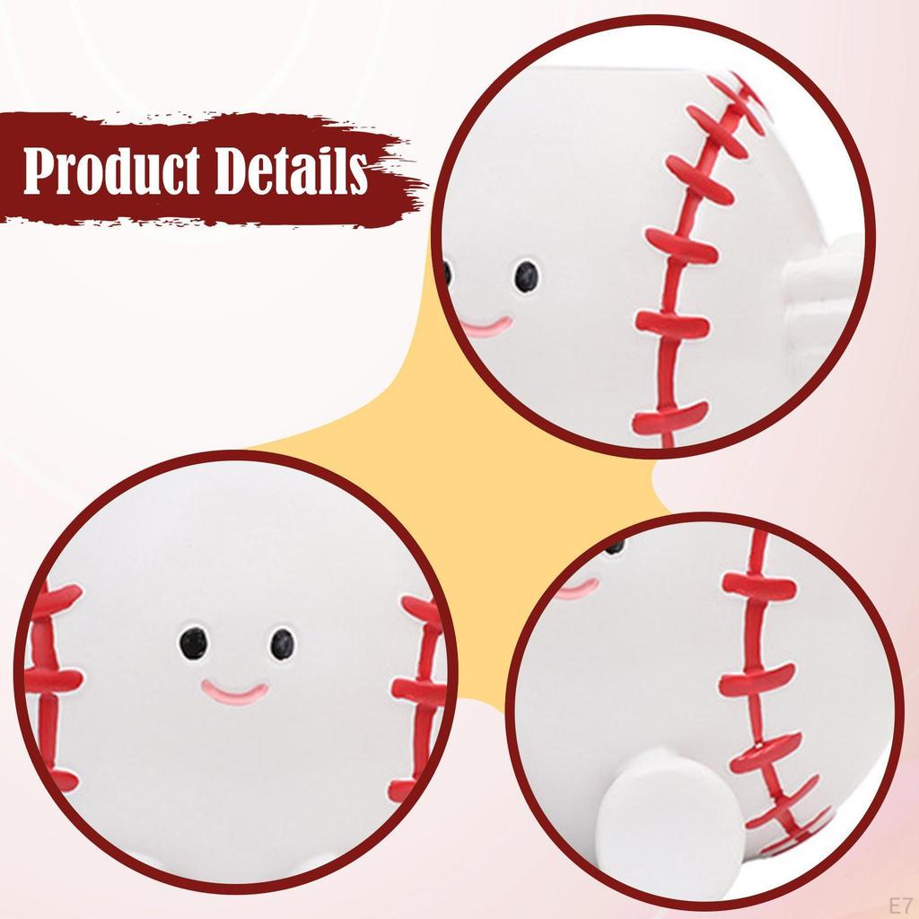 Small Face Planter Flower Pot Home Decor Sports Themed Creative Resin Plant with Drainage for