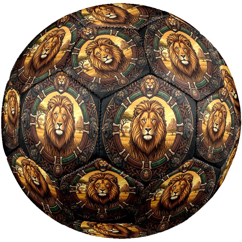 Lion Majesty Circle Round Football Size 5 Adult Ball Suitable for Training Matches and Outdoor Team.