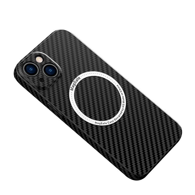 Applicable to iPhone11 carbon fiber pattern PC mobile phone case Apple 11 magnetic magsafe lens all-inclusive i11 hard case