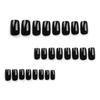 Classic Solid Color Short Nail Tips - 24 Pack Detachable & Wearable
