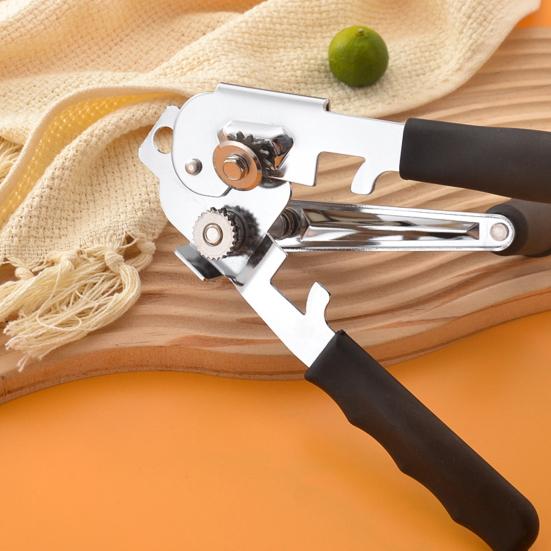 Manual Can Opener Heavy Duty Comfortable Grip 360 Degree Hand-cranking Handle Sharp Cutter Multifunctional Handheld Bottle Opening