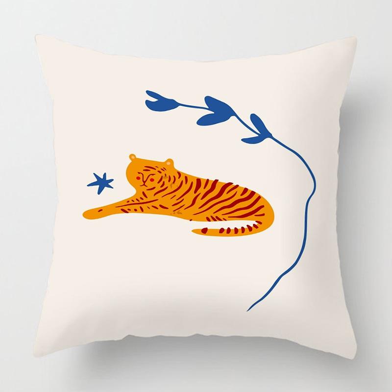 Abstract Art Animal Theme Throw Pillow Cover 20x20 inch Cushion Cover Cafe Sofa Decorative  throw pillow covers short plush