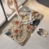 3D Bathroom Soft Diatomaceous Earth Mat Absorbent Non-Slip Quick-Dry Foot Pad Floor Rug For Home Bath Entrance Entryway