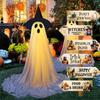 New Party Decoration Halloween Road Sign with Viscose Garden Decoration Welcome Sign Realistic Paper Party Road Sign