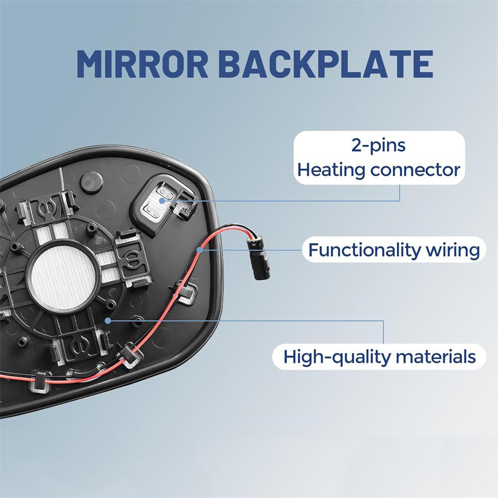 Right Passenger Heated Mirror Glass w/ Blind Spot For Honda Civic 2022-2025