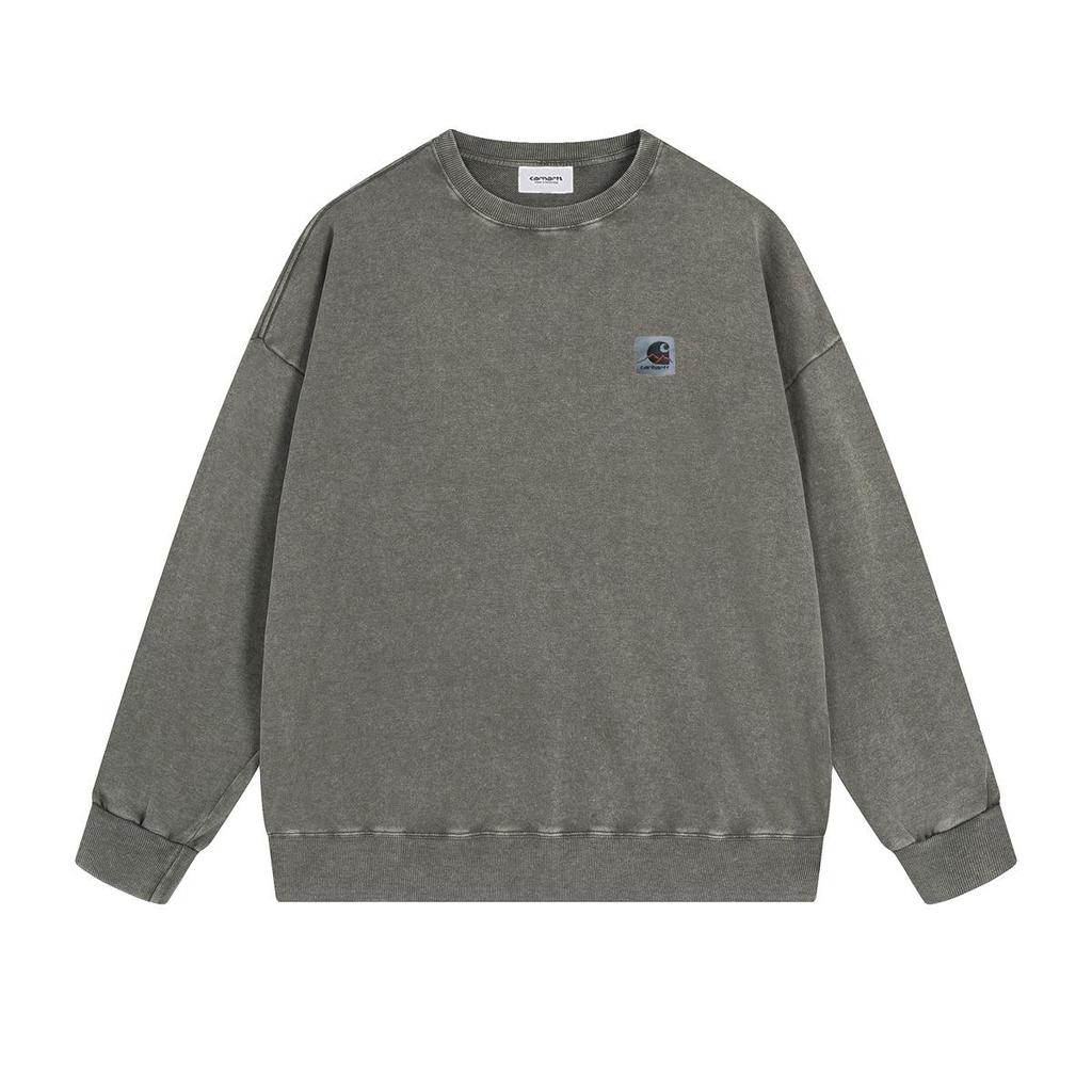 Carhartt 2025 Pánská vypraná mikina s kapucí na zip a tepláky - Retro volný střih