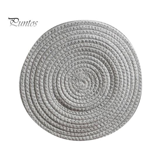 Soft Cotton Woven Coaster Set Heat Insulation Anti-Scald Water-absorbent Noise-reducing Cotton Cup Mat