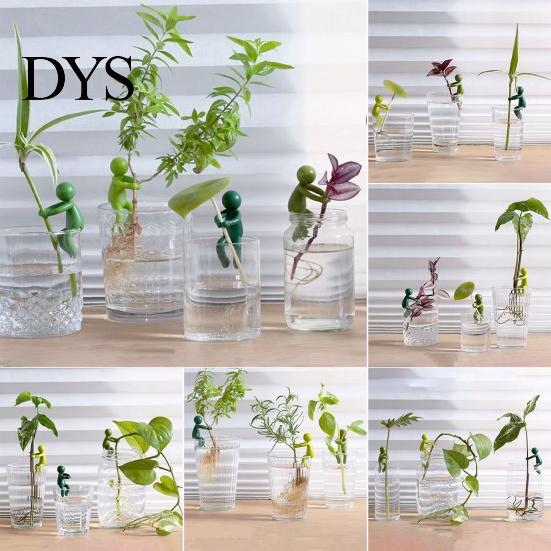Multi-purpose Plant Stand Hydroponic Plants Pothos Ivy Lucky Bamboo Succulents Desktop Bracket Cartoon Holder with Clamp Design Indoor Garden