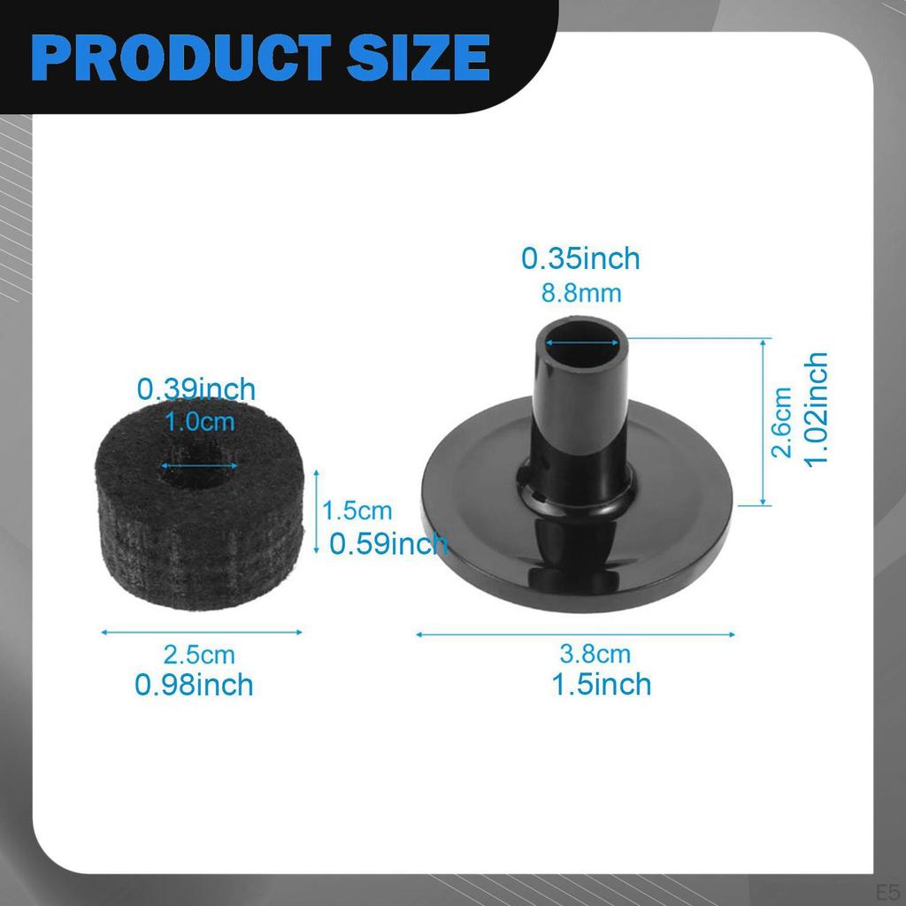10 Felt for Cymbal Stands, Replacement Parts Drum Sets, Secure Mounting, Portable Set, Suitable
