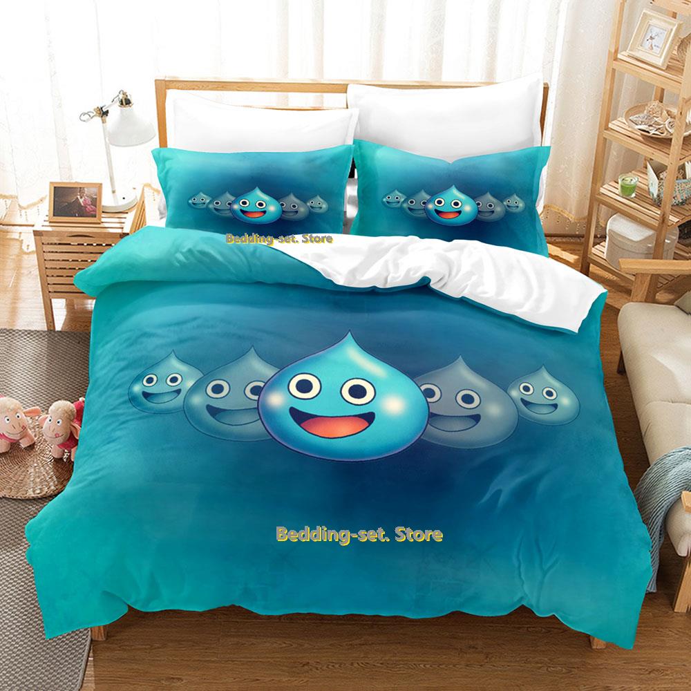 Neues Dragon Quest Bettwäscheset Einzelbett Twin Bett Vollbett Queen Size King Size Bettwäscheset für Erwachsene Kinder Schlafzimmer Bettbezug-Sets Anime