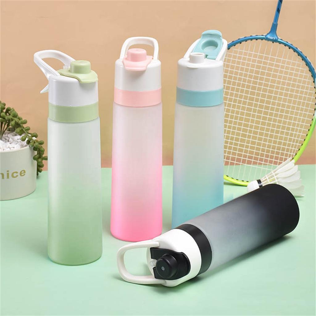 700ml Gradient Sport Water Bottle Travel Outdoor Fitness Water Cup Large Capacity Spray Bottle Drinkware