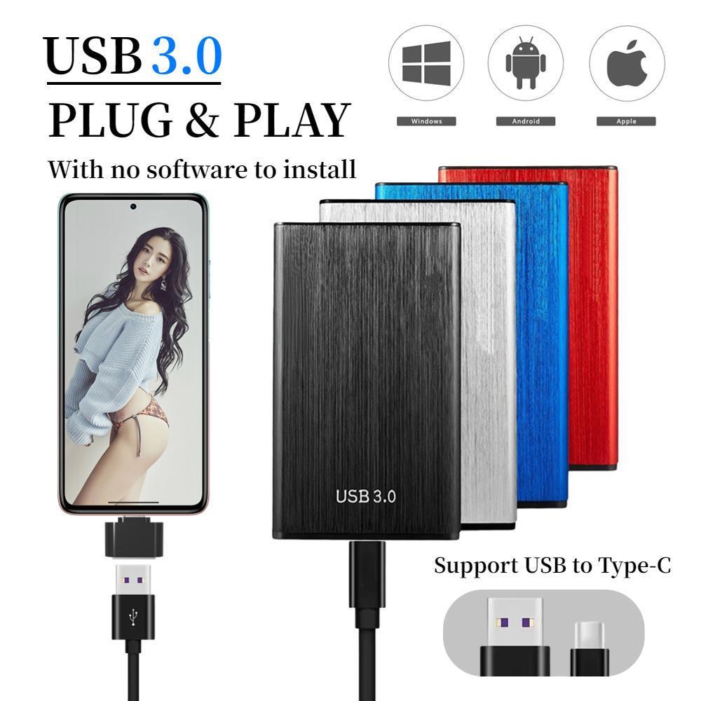 Portable SSD External Hard Drive 500GB 1TB 2TB 4TB 8TB 16TB Highspeed