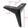 Set of 4 Furniture Legs Star, Matt Black, Height 13 Cm