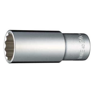 TONE Derin Soket Sürücü Açısı Genişliği Düzlükler Arasında 24mm (12 Kare) HP4D-24L 12,7 mm (1/2")