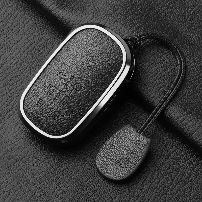 Aluminium Alloy Goatskin 6 Button Car Key Case Cover For Honda Stepwgn Rp6/Rp7/Rp8 Odyssey Freed Elysion Accessories