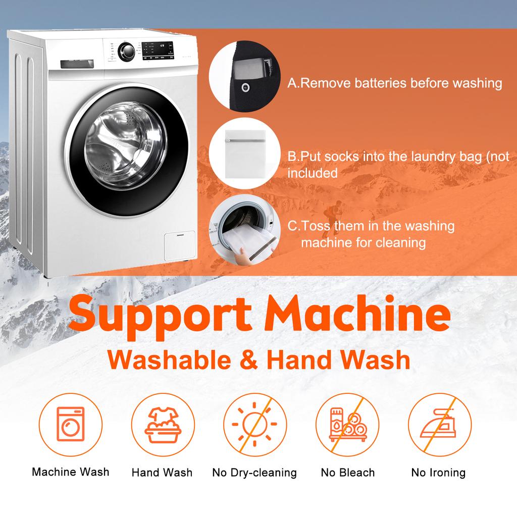 Wiederaufladbare beheizbare Socken für Männer Frauen 5V 5000mAh Batteriebetrieben Kaltes Wetter Waschbar Winter Thermische Wärmesocken