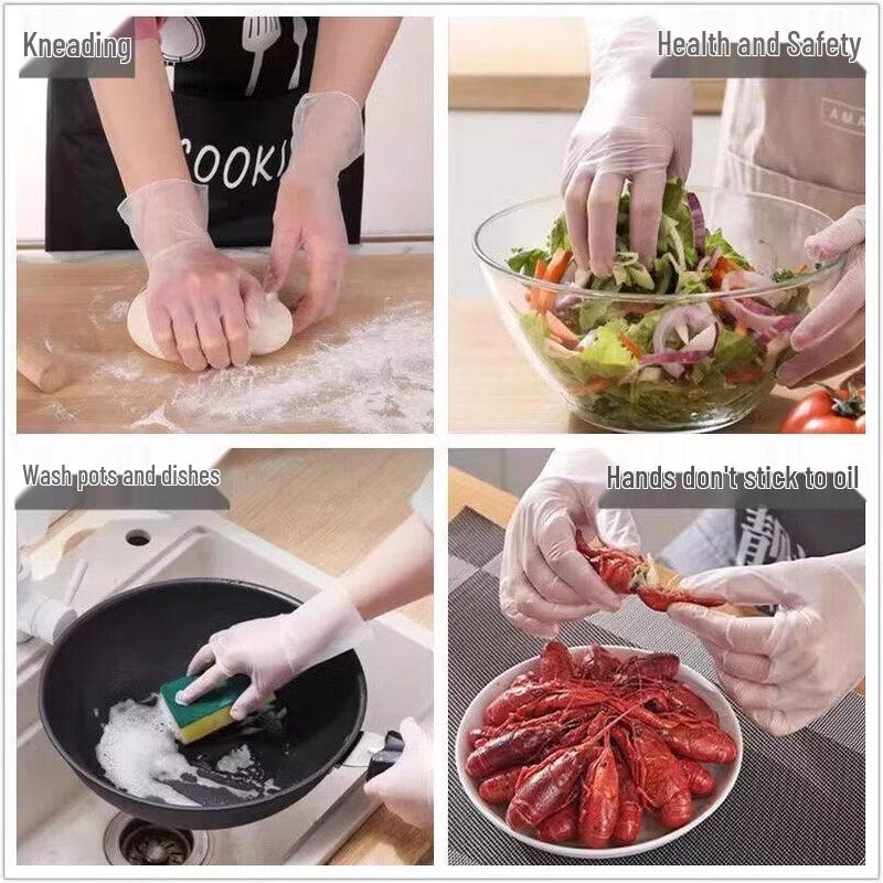 ZISIZ Disposable Food Grade Plastic Gloves