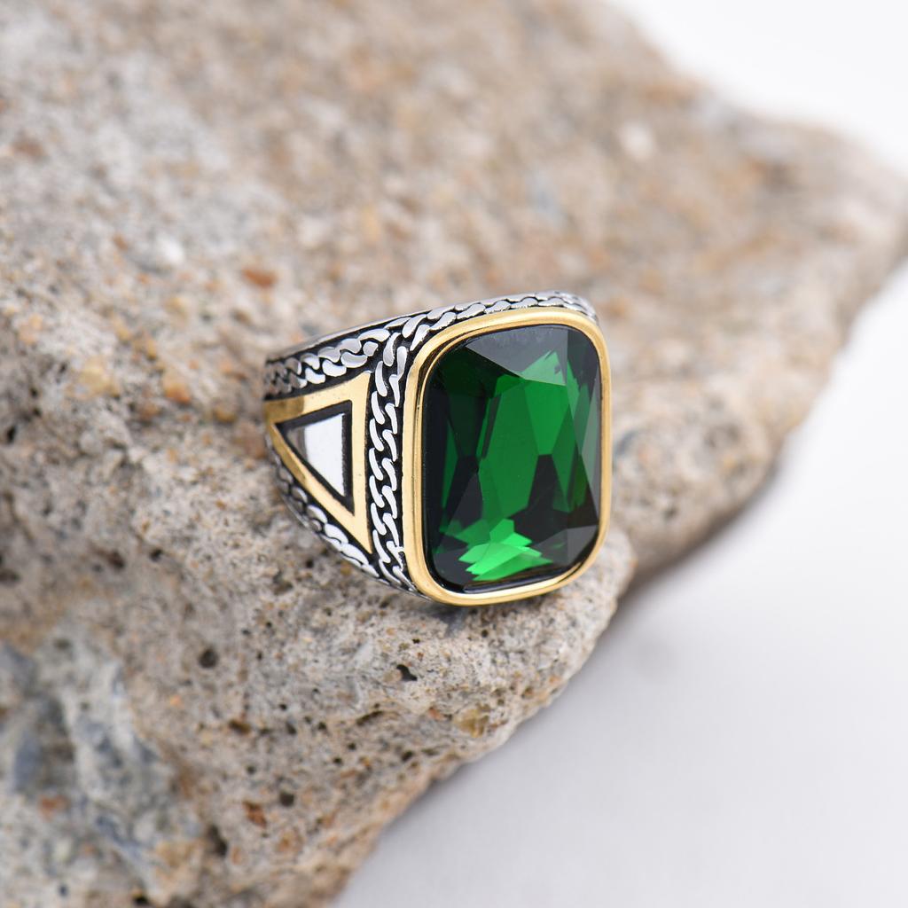 R3427 Men's High Quality 316L Stainless Steel Variety Onyx Rings  Trend Jewelry