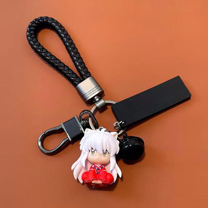 

New Q Version Inuyasha Anime Keychain Cute Car Accessories Unisex Bag Charm помаранчевий