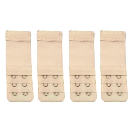 4Pcs Bra Extenders, Adjustable Bra Extenders 2 3 4 Hooks, Bra Band Hooks Replacement, Stretchy Bras Extension Straps for Pregnant Women A