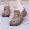 Boken Shoes Women's Winter New Collection with Velvet Warm Cotton Shoes Women's Thick Soled Snow Boots Casual Cotton Boots