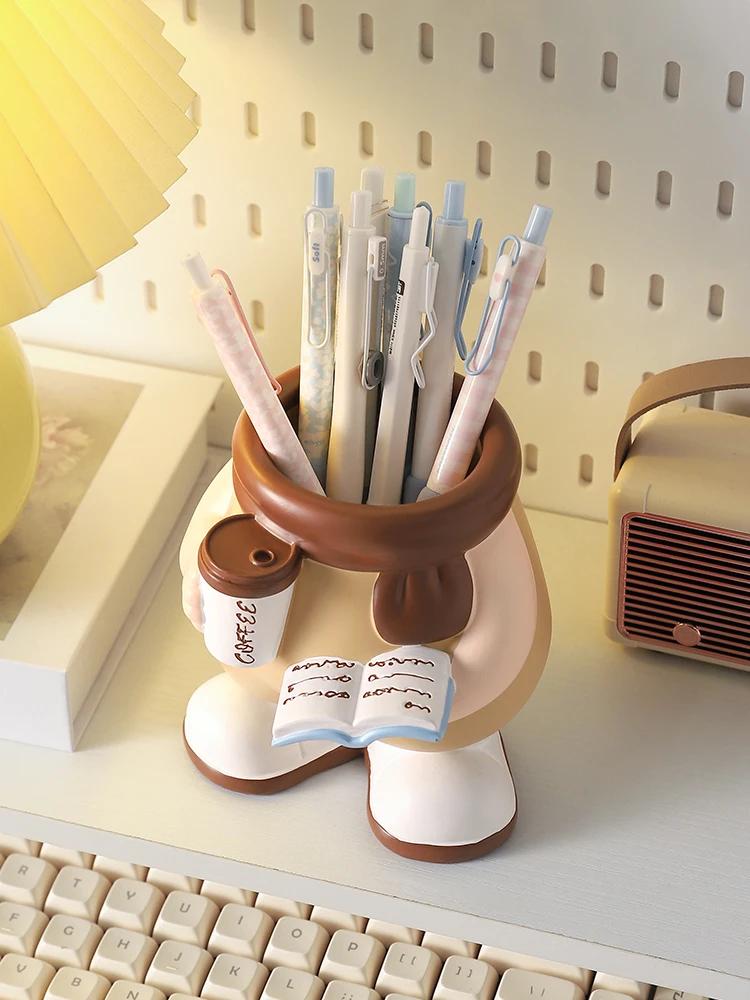 Cartoon-Stifthalter, Schreibtisch-Dekoration, Aufbewahrungs-Dekoration, praktische Schulgeschenke für Jungen, Mädchen, Lehrer und Schüler