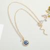 Necklace for Women Blue Turkish Golden/Silver Chain for Evil Eye Ne