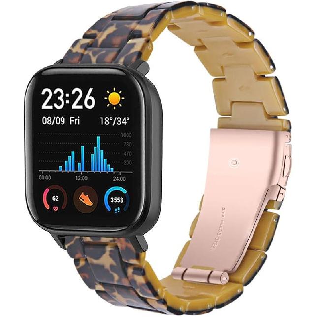 FitTurn Resin Bands Compatible with Amazfit Active 2 Square/1/Bip 3 Pro/Bip/GTS 4/GTS 4 Mini/GTS 3/GTS 2/GTS 2e/GTS 2 Mini/GTR 42mm Watch Replacement